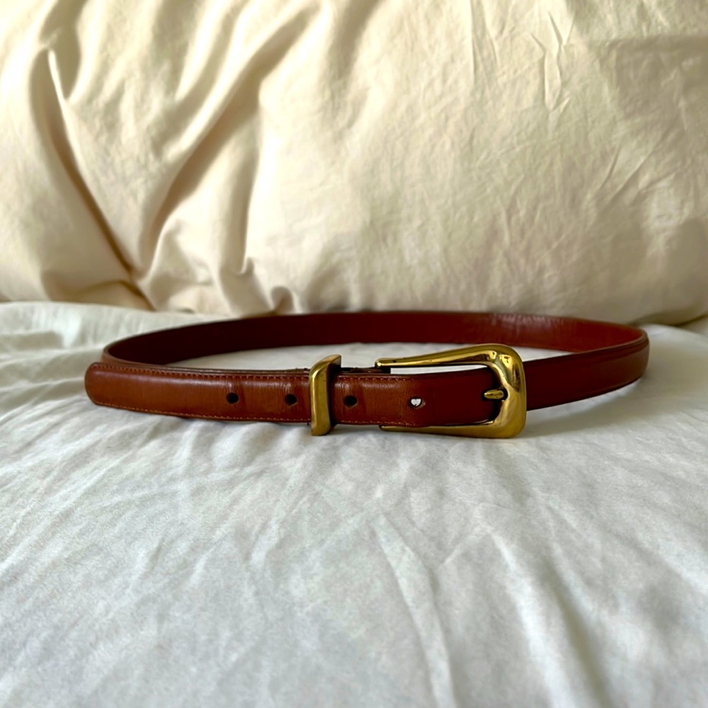Vintage Coach Brown Leather Belt